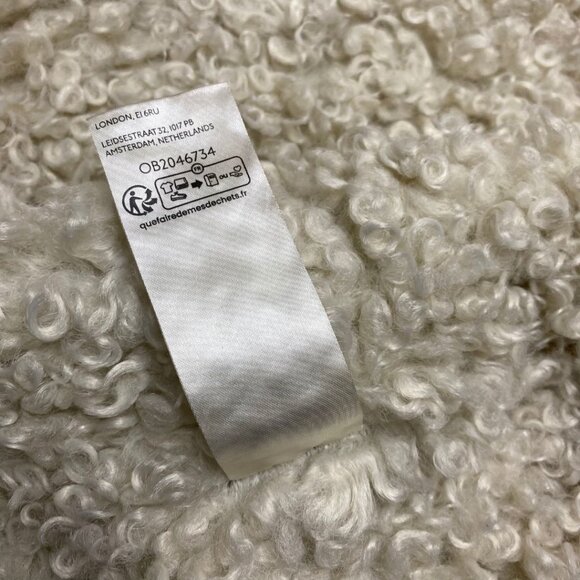 FREE PEOPLE Kiki Faux Leather Jacket with High Pile Fleece Trim Size L - Picture 6 of 10